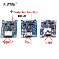 Micro Mini Type-c USB 5V 1A 18650 TP4056 Lithium Battery Charger Module Charging Board with Protection Dual Functions