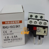 Thermal Overload Teco Rhu-10/2.5K1 1.8-2.5A Rhu-10/2.5K1 1.8-2.5A New