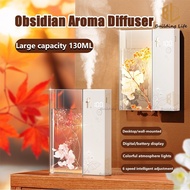 Obsidian Automatic Aroma Diffuser Large Capacity 130ml Home Essential Oil Room Air Freshener Spray Rechargeable Aroma Diffuser Toilet Fragrance Machine Hotel Air Humidifiers