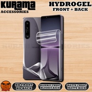 Hydrogel Front + Back Screen Protector Sony Xperia 1 VI Xperia 1 V Xperia 1 IV Xperia 1 III Xperia 1