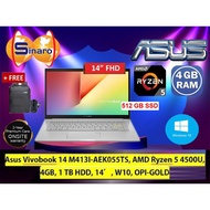 ASUS VIVOBOOK 14 M413I-AEK055TS, AMD Ryzen 5 4500U, 4GB, 1 TB HDD, 14’’, W10, OPI-GOLD