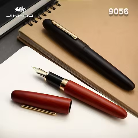 Jinhao 9056 Natural Wood Fountain Pen 0.38/0.5/1.0mm Extra Fine Nib Luxury Elegant Pen Office School