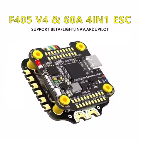 SpeedyBee F405 V4 BLS 60A 30x30 Flight Controller + 60A 4-in-1 ESC Stack for FPV Freestyle Drone, DI