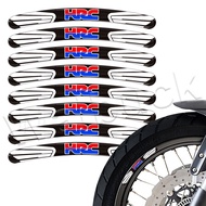 For HRC CBR250RR CBR400RR CBR600RR CBR1000RR 3D Motorcycle Wheel Sticker Rim Stripe Decal Accessorie