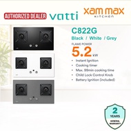 Vatti - C822G Colour Series 2 Burner Gas Cooker Hob / AG Grey | Black | White Gas Stove