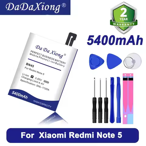 5400mAh BN44 BN45 Battery For Xiaomi Redmi Hongmi Note 5 Plus Note5 5Plus