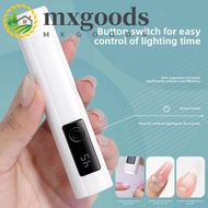 MXGOODS LED Nail Lamp, Single Finger Quick Drying Mini Nail Dryer Light, Versatile Portable 45s Time