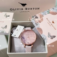 Olivia Burton 粉晶手錶 全套原裝包裝 女裝錶 Women Watch 粉紅水晶錶面 大錶面 38mm 粉紅色 Leather Watch 皮帶錶 皮革錶帶 OB16SP03 情人節禮物2