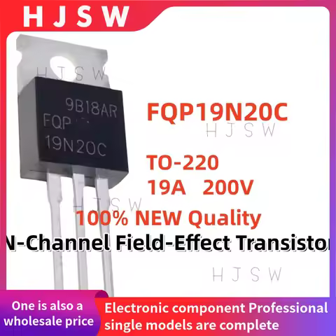10/20/30PCS 100% Brand New and Quality FQP19N20C 19N20C 19N20 TO-220 19A 200V N-Channel Field-Effect