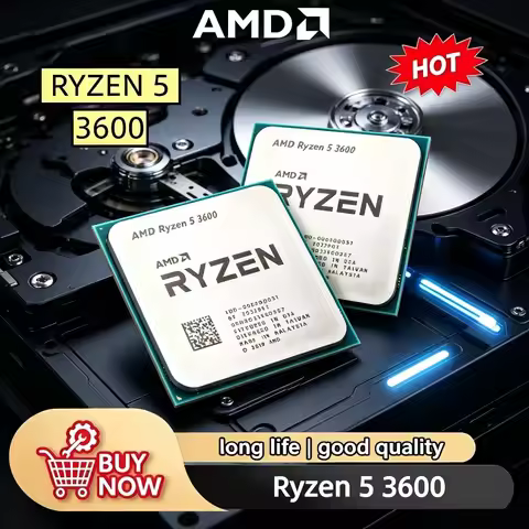 AMD R5 3600 Ryzen 5 3.6GHz CPU, 6-Core 12-Thread Processor, LGA AM4 Socket Desktop R5 3600 Processor