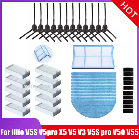 Side Brush HEPA Filter accessories for CHUWI ilife v5s v5 x5 ilife V3s v3s pro v3l v5s pro v50 robot
