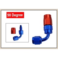 Braided HOSE FITTINGS AN4 ALUMINUM 90 DEGREE