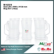 Ms.Me 6pcs 9oz 12oz 15oz 16oz 18oz 20oz 21oz 33oz Drinking Cup Mug Glasses Dishwasher Mug Kenduri Ca