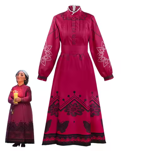 Movie Encanto Mirabel Cosplay Costume Grandma Abuela Alma Dresses Belt Halloween Cosplay Mirabel Clo