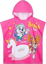 PAW PATROL Children's Bath Poncho with Hood Cuddly Skye Everest Bath Towel Poncho Cotton Bath Towel 