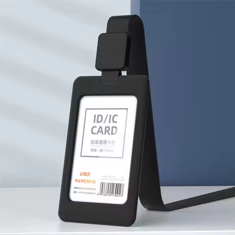 Badge Holder With Lanyard Retractable Credential Holder Removable Busy Tag Business Reel Holder Luxu