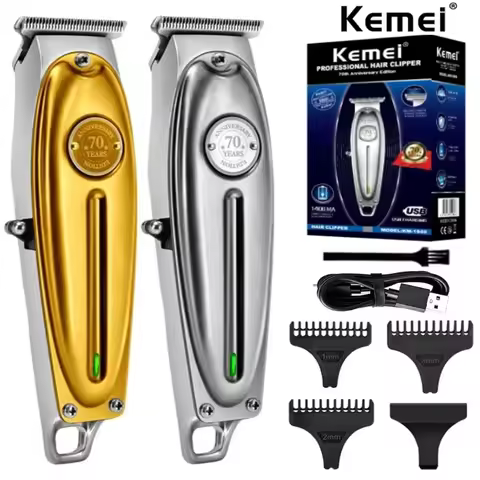 Kemei KM-1949 Gold cutter barber scissors Professional Rechargeable Haircut Machine Men's Hair Clipp