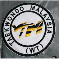 Taekwondo Malaysia TM (WT) Logo patch paches (gum iron on)