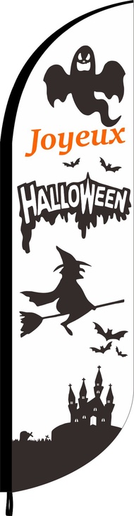 Feather Flag Beach Swoop Blade Knife Banner Happy Halloween Thanksgiving Day Holiday Festival Celebr