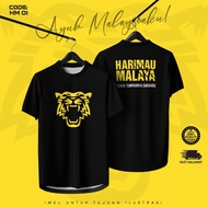 Tshirt Harimau Malaya fans edition ekor Harimau Malaya. Ayuh Malaysia tanah airku. Cotton Jersey HM 