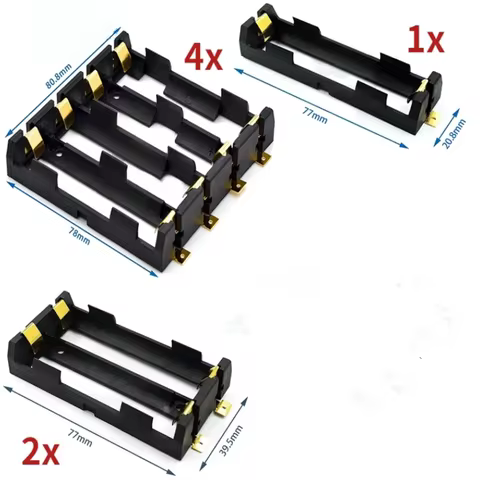 1x 2x 4x 18650 SMT Battery Holder 18650 3.7V Battery Box Storage Case Container Power Bank with Bron