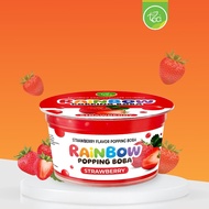 มุกป๊อป รสสตรอว์เบอร์รี่ ไข่มุกป๊อป เรนโบว์ป๊อปปิ้ง ท็อปปิ้ง Rainbow Popping Boba Strawberry 130กรัม