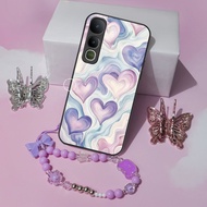 HP GANTUNGAN Latest Vivo Y400 Glass Softcase + Phone Strap Camera Protector Protective Phone Case [L