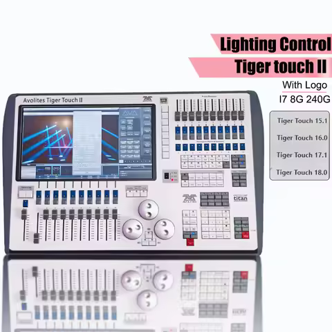 Stage Lighting Controller Tiger Touch II Console V18/V17.1/V16.0/V15.1 Version I7 8G 240G With Touch