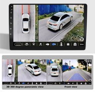 360° Car Camera System AHD Panoramic Surround View 1080P for Android Auto Radio Night Vision Right+Left+Front+Rear View