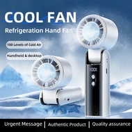 Handheld Fan 2400mAh Large Battery + Stepless Speed Control 5V Fast Charging Cooling Fan Portable St