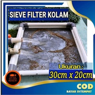 Mesh 100 ready-to-use pool filter size 30cm x 20cm plus 3/ 4 inch pipe