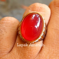 Cincin Batu Akik Pria Red Baron Natural Red Baron Asli Red Baron Original Super Mewah