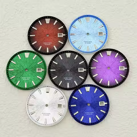 33.5mm Radial Embossed Texture 39.5mm Watch Dial Watch Case Nologo For Grand Seiko Evolution 9 NH35 
