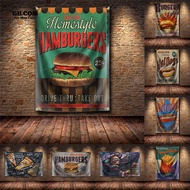Hot Dogs Hamburgers Pizza Poster Flag Shop Decoration Polyester Banner Graphic Custom Printed Hangin