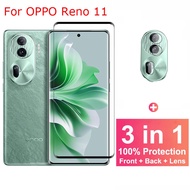 3 in 1 OPPO Reno 11 5G Tempered Glass For OPPO Reno 10 Pro Plus 5G 7 8T 8 Z Pro Plus 4G 5G Full Coverage Screen Protector Glass Film With Camera Lens Glass Protector