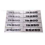 Rear trunk emblem for Lexus IS200 IS250 IS300 IS350 back logo Displacement sticker English letter nu