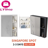 （Shipping From SG🚚）Mirror Cabinet Bathroom Cabinet Combination Toilet Storage Box Mirror Space Aluminum Bathroom