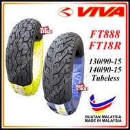 VIVA TUBELESS TYRE 130/90-15 140/90-15 TUBELESS JAGUH175 VIRAGO535 REAR TAYAR BELAKANG VIRAGO 535 JAGUH 175