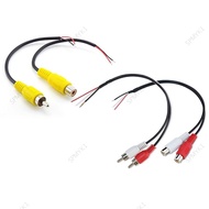 Rca Female / Male Audio Cable 1way 2way adapter Av Single Video plug Stereo extension wire diy tools