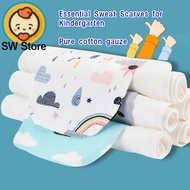 SW Kids New best-selling 4-layer sweat absorbent wipes 19 * 26cm, 28 * 42cm, 28 * 42cm, children's pure cotton kindergarten baby sweat pads 6-layer back pads cotton sweatpads for boys and girls SW486