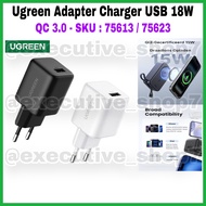 Ugreen 18W USB Charger Adapter - QC 3.0 - SKU: 75613 / 75623