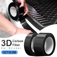 3cm/5cm/7cm/10cm 3D Carbon Fiber Car Sticker DIY Paste Protective Strip Protective Film Of Anti Scra