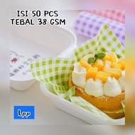 FOOD GRADE ~ Wax Paper Baking Paper Paper with SQUARE Motif, size 15x15, 18x18 cm ~ 50 PCS. THICKER 