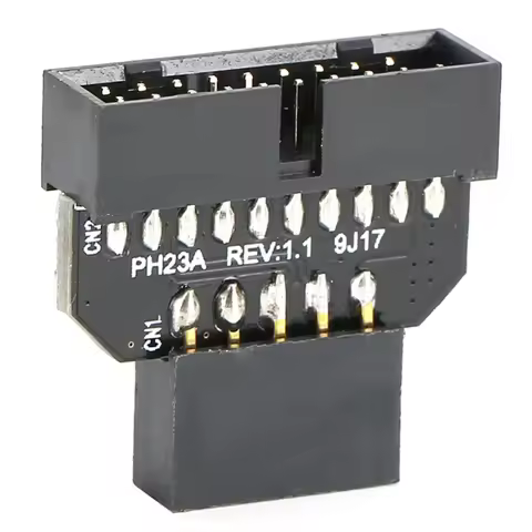 USB 2.0 9Pin to USB 3.0 19P Motherboard Header Adapter, PH23A Black USB 3.0 19P Adapter Plugin Conne