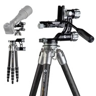 55 Inch Carbon Fiber Tripod Gimbal Head Professional Camera Tripod for DSLR Astronomy Shooting Bird 