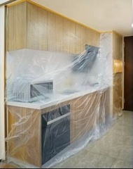 ❤️加厚加大透明裝修傢具防塵保護膠膜 (有膠帶黏貼定位貼) Multi-purpose Pre-taped Dust Proof Protective Film 現貨