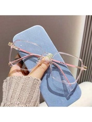1入組女性專用防藍光輻射近視平光眼鏡框，韓國風格優雅高貴，瘦臉膨大臉型的不二之選