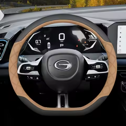 For GAC MOTOR Ultra‑Thin Leather Car Steering Wheel Cover GS3 GS4 GS8 Empow Emkoo Emzoom GS8 2024 20