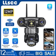 LLSEE V380 Pro 3 lens video surveillance camera WiFi network CCTV camera Wireless WiFi 360 monitorin