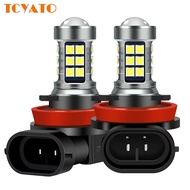 TCYATO 2pcs LED Fog Lamp H8 H11 H16 HB4 P13W 9006 H27 H3 27 SMD 3030 Chip TCYATO 2 unit lampu kabus 